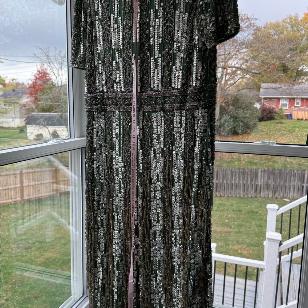 Mac Duggal Black and Silver Maxi Dress